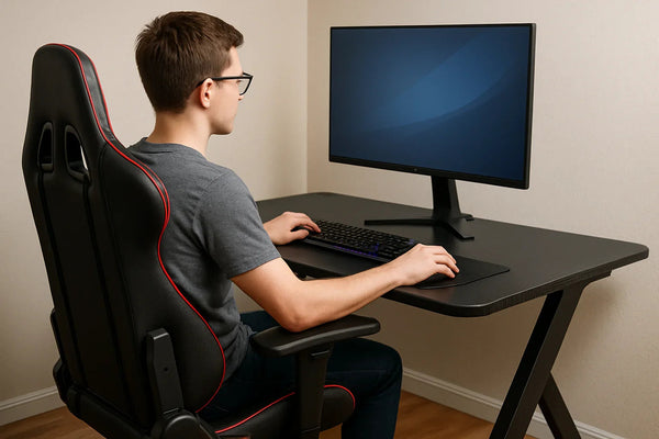 Ergonomic Gaming Desk Height and Monitor Positioning