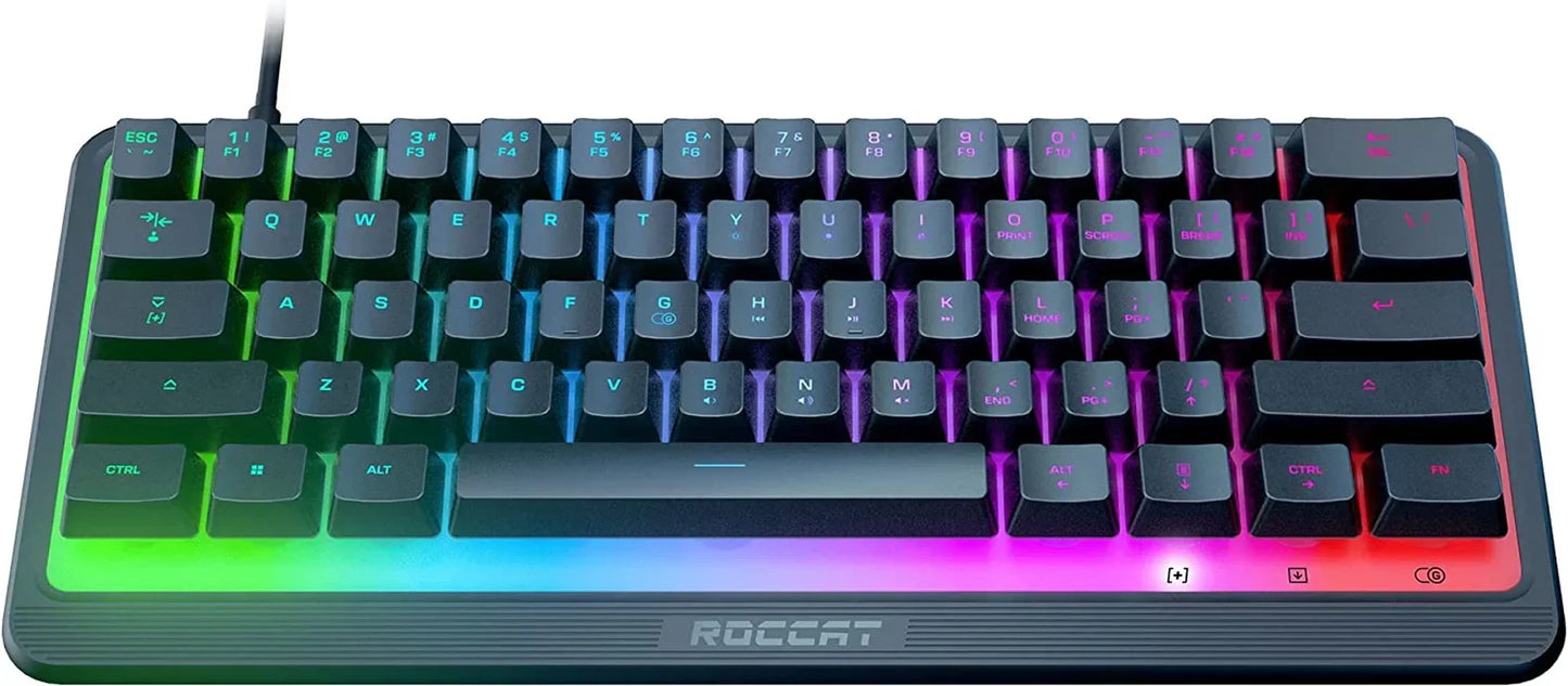ROCCAT RGB gaming keyboard with colorful backlit keys, modern design, Byte Style gaming gear