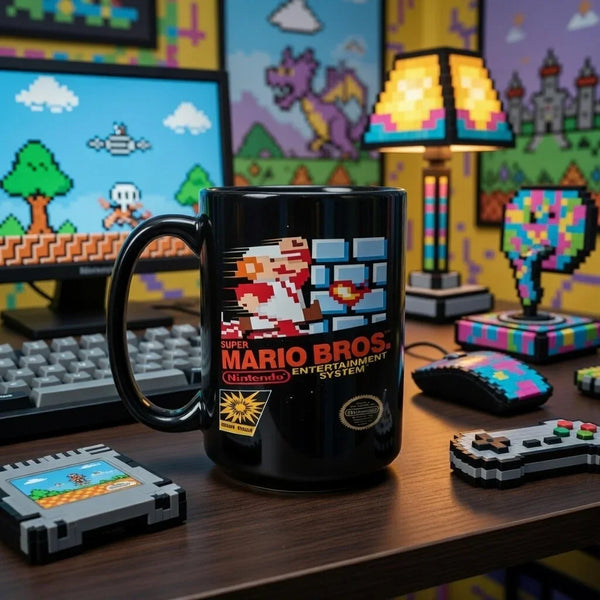 8-Bit Platform Adventure Mug | 15oz Arcade-Inspired Ceramic Cup