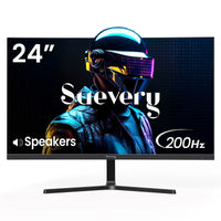 24-inch Suevery gaming monitor with 200Hz refresh rate and built-in speakers