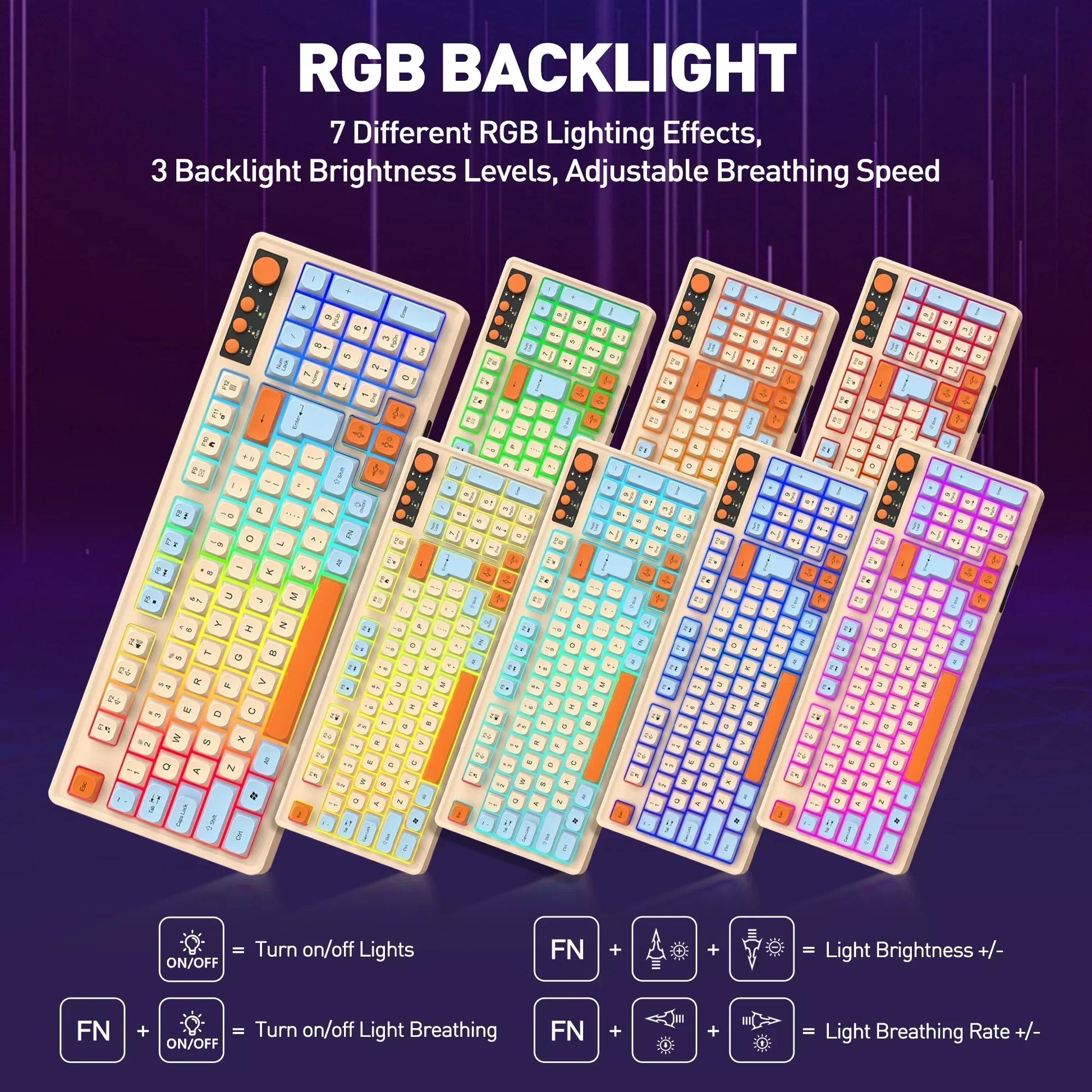 98-Key Wired RGB Gaming Keyboard and Mouse Combo with Dedicated Volume Knob, Media Controls, Spill-Resistant Design & Anti-Ghosting for Windows Pc/Laptop Gamers (Multicolor)