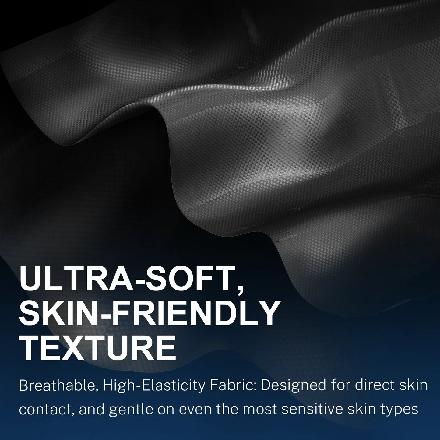 Close-up of ultra-soft, skin-friendly textured fabric with breathable high-elasticity features