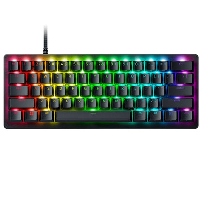 RGB backlit compact gaming keyboard with 8-bit retro style design