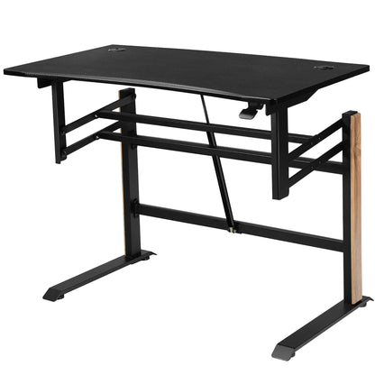 Pneumatic Height Adjustable Standing Desk Sit to Stand Computer Desk Workstaion