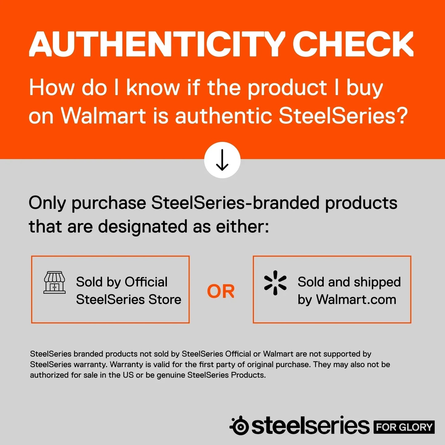 SteelSeries authenticity check guide for buying genuine products on Walmart with official store and Walmart.com options