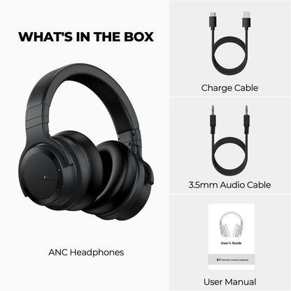 Bluetooth Headphones Noise Cancelling Headphones Wireless & Wired over Ear with Microphone for TV PC
