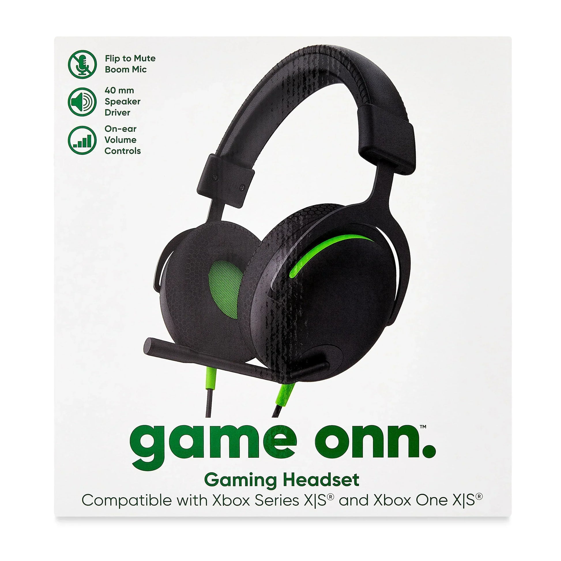 Wired Gaming Headset Compatible with Xbox Series X/S and Xbox One X/S, Black and Green