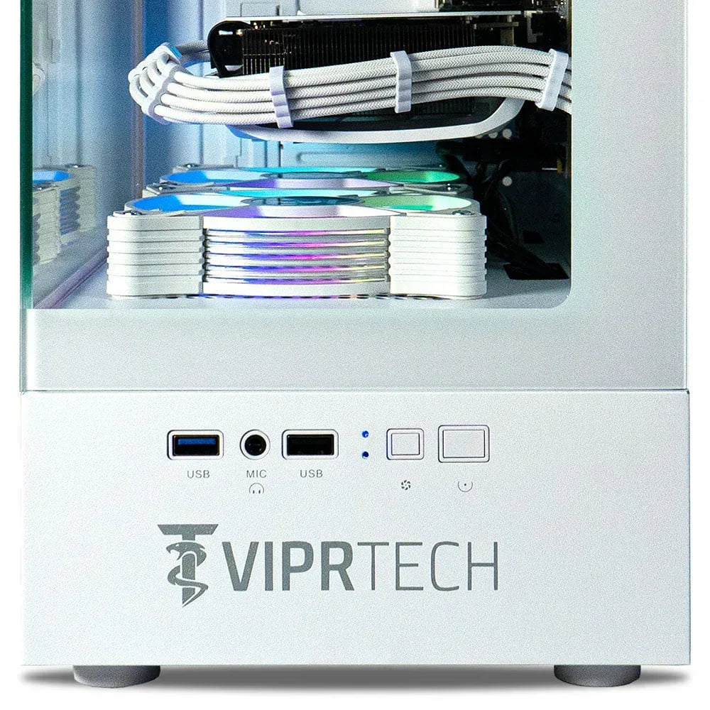 Stryker 4.0 Liquid-Cooled PC - AMD Ryzen 7 (4.4Ghz), RTX 5060 8GB, 16G DDR4, 1TB SSD, White