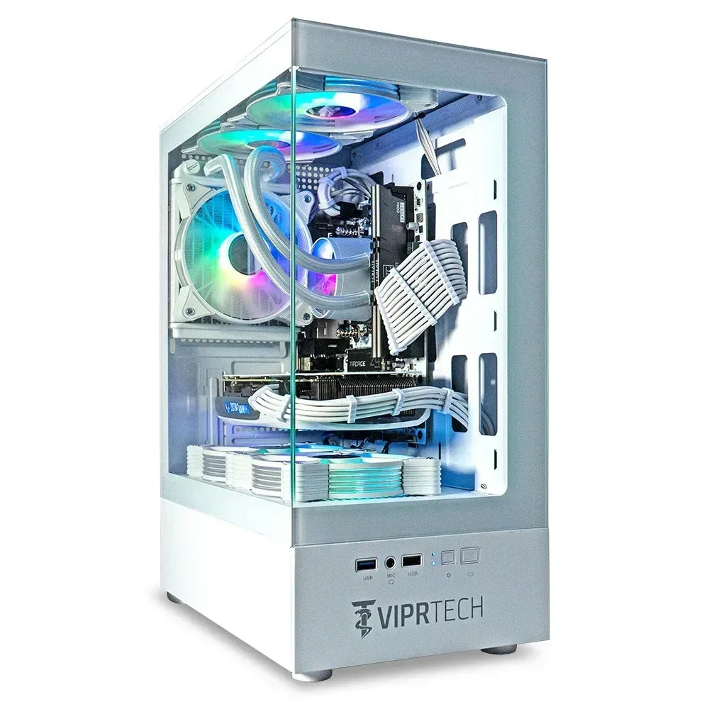 Stryker 4.0 Liquid-Cooled PC - AMD Ryzen 7 (4.4Ghz), RTX 5060 8GB, 16G DDR4, 1TB SSD, White