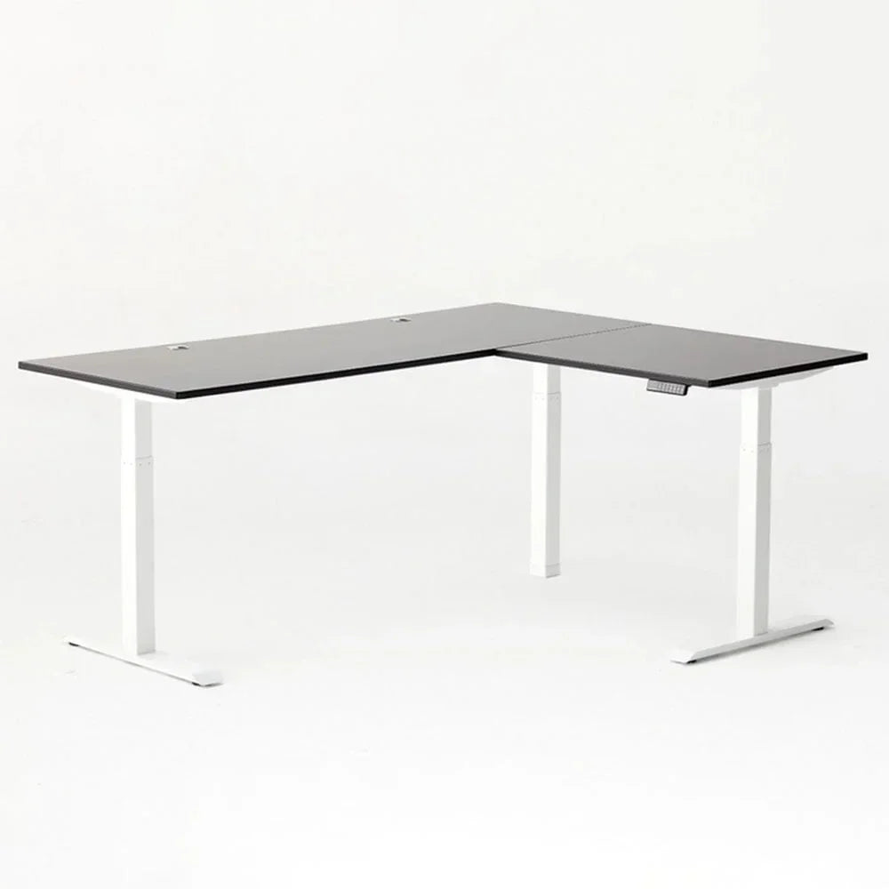 Desk 2 L-Shaped Standing Desk Triple Motor 77 X 64 White - Black