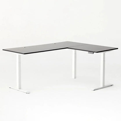 Desk 2 L-Shaped Standing Desk Triple Motor 77 X 64 White - Black