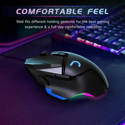 RGB Optical Gaming Mouse Wired with 6 Adjustable DPI Lightweight Black