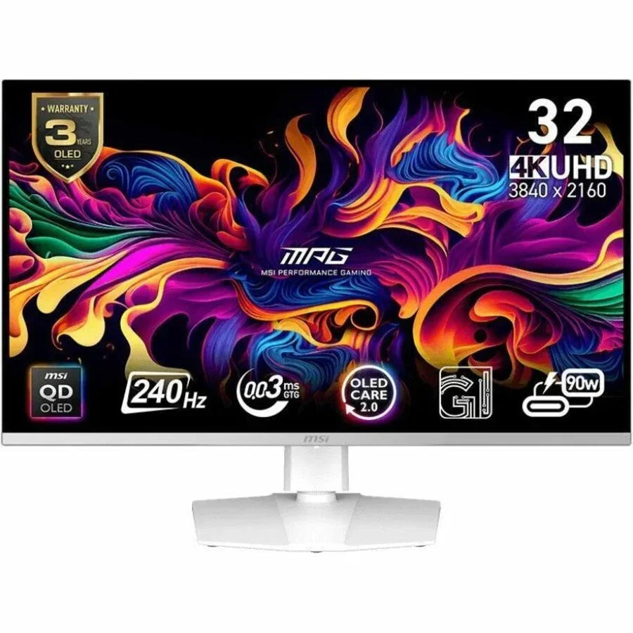 MSI 32-inch 4K UHD 240Hz gaming monitor with QD OLED display and 0.03ms response time