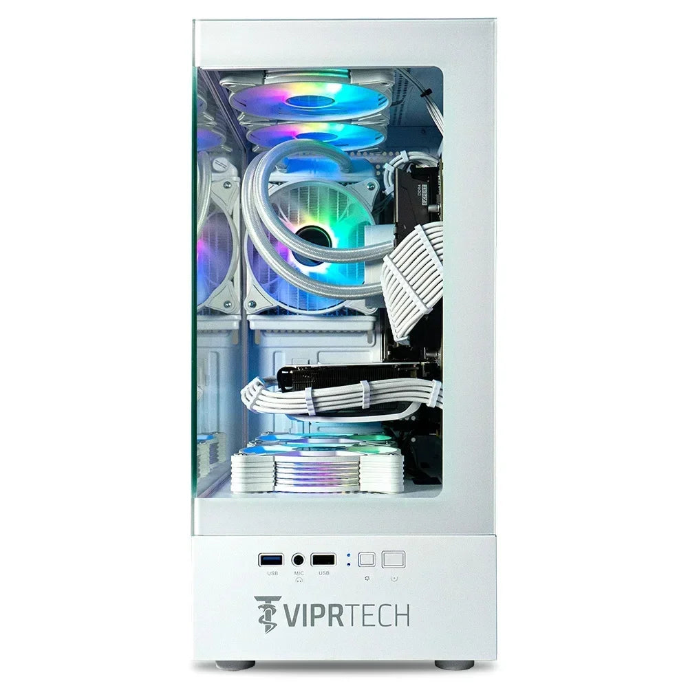 Stryker 4.0 Liquid-Cooled PC - AMD Ryzen 7 (4.4Ghz), RTX 5060 8GB, 16G DDR4, 1TB SSD, White