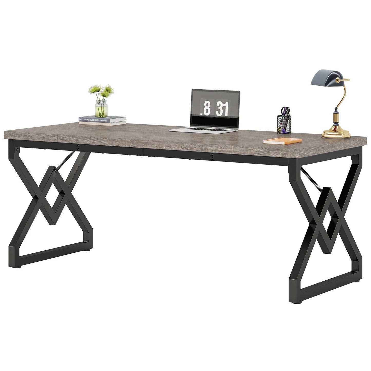 63-In Large Executive Desk, Home Office Computer Desk