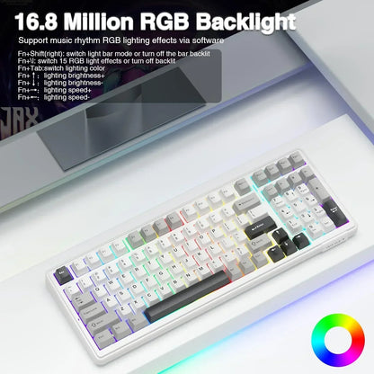 RGB mechanical gaming keyboard from Byte Style with colorful backlight on a modern desk