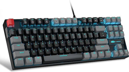 RGB backlit mechanical gaming keyboard with gray and black keycaps, sold by Byte Style