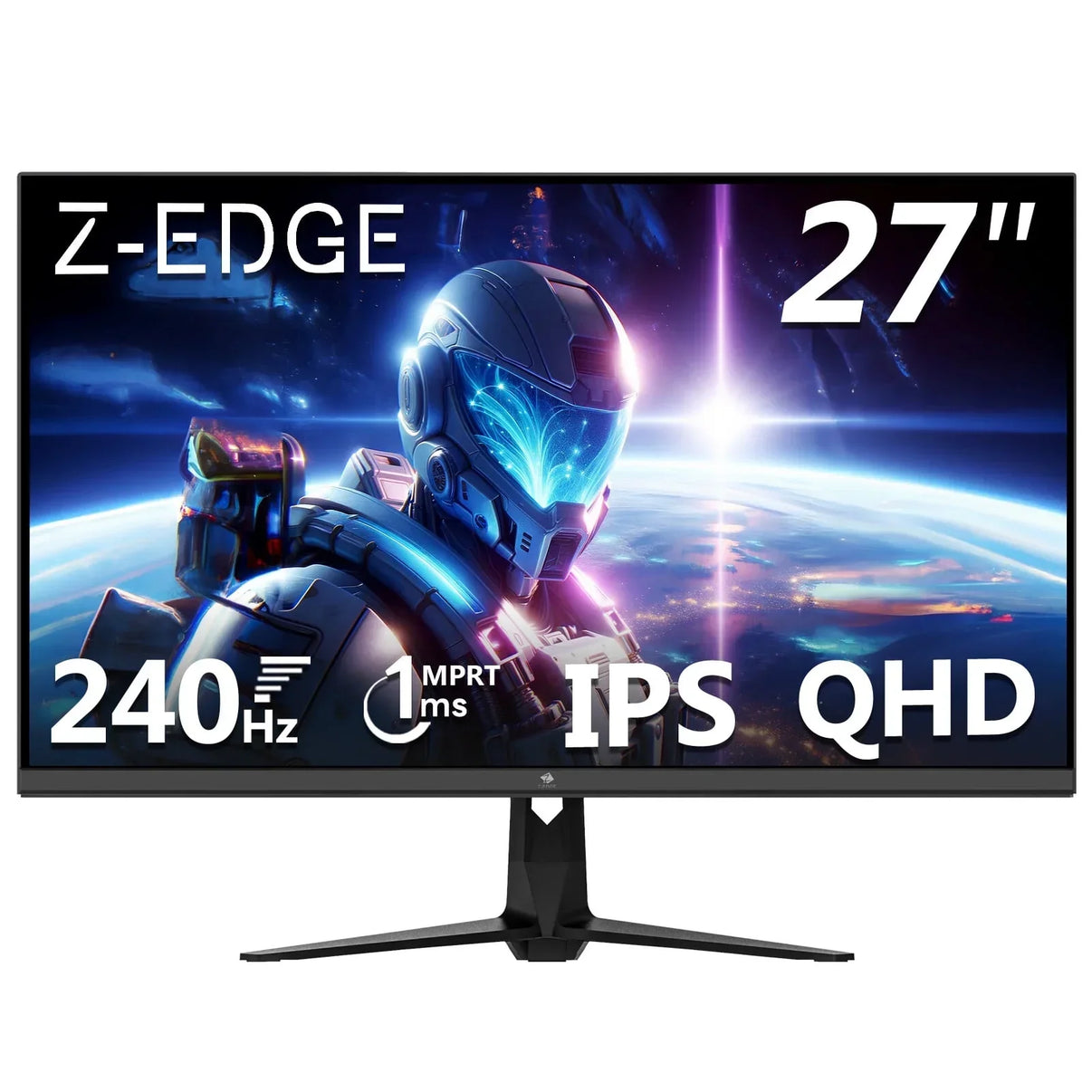 27-inch Z-Edge gaming monitor with 240Hz refresh rate, 1ms response, IPS panel, and QHD resolution