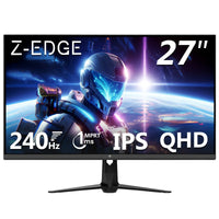 27-inch Z-Edge gaming monitor with 240Hz refresh rate, 1ms response, IPS panel, and QHD resolution