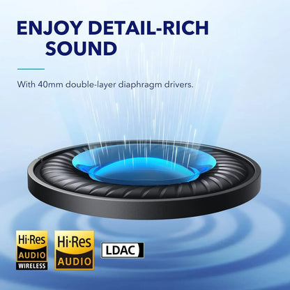 by Anker Space Q45 Active Noise Cancelling Wireless over Ear Headphones
