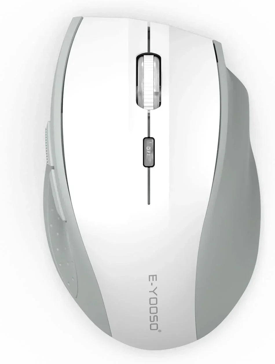 Wireless Mouse for Laptop, Portable Optical Computer Mouse, 6 Buttons, Cordless 2.4Ghz with USB Receiver, 5-Level 4800 DPI, 18 Months Battery Life for PC Chromebook Windows Mac