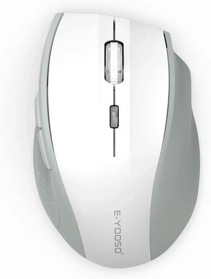 Wireless Mouse for Laptop, Portable Optical Computer Mouse, 6 Buttons, Cordless 2.4Ghz with USB Receiver, 5-Level 4800 DPI, 18 Months Battery Life for PC Chromebook Windows Mac