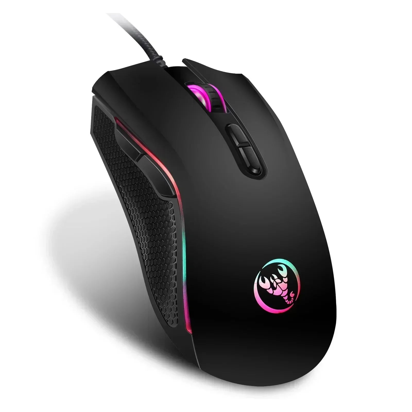 Wired Gaming Mouse, RGB Backlit Computer PC Gaming Mice, Ergonomic Mouse, USB Optical Mice with 7 Buttons, 4 Adjustable DPI up to 3200, Fit for Windows 7/8/10/XP, Vista, Linux, Mac OS, Pink/Black