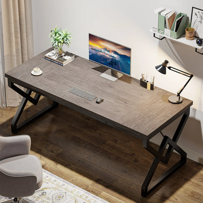 63-In Large Executive Desk, Home Office Computer Desk