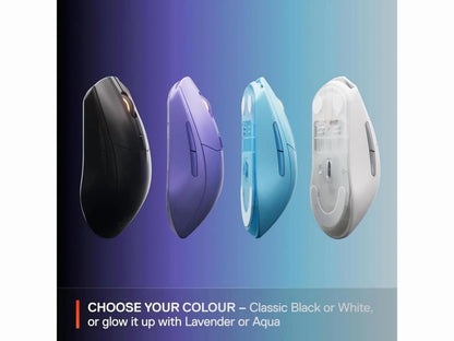 Rival 3 Wireless Gen 2 Gaming Mouse — 2.4Ghz and Bluetooth — 18000 DPI Truemove Air Optical Sensor — 60 Million Click Durability — Light-Weight — 100% PTFE Feet — White