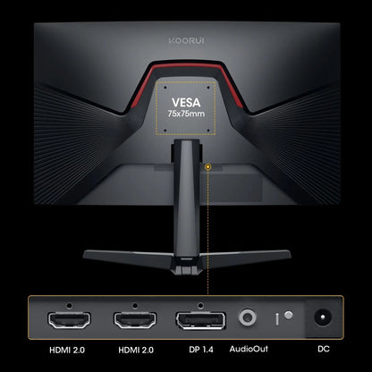 25" FHD Gaming Monitor, 240Hz 1080P Curved Monitor, Adaptive G-Sync, New, G2511XC