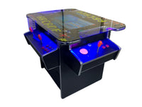 Retro 8-bit arcade table with dual joysticks and illuminated controls, Byte Style gaming gear