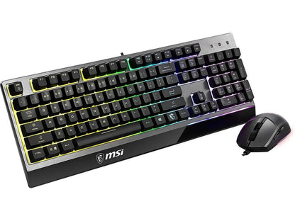 MSI RGB gaming keyboard and mouse set, modern design, Byte Style gaming gear