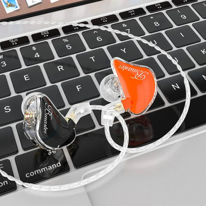 In-Ear Monitors, Bmaster Triple Driver Hifi Stereo Noise-Isolating with Enhanced Bass for Musicians Stage/Audio Recording (PRO Orange/Black)