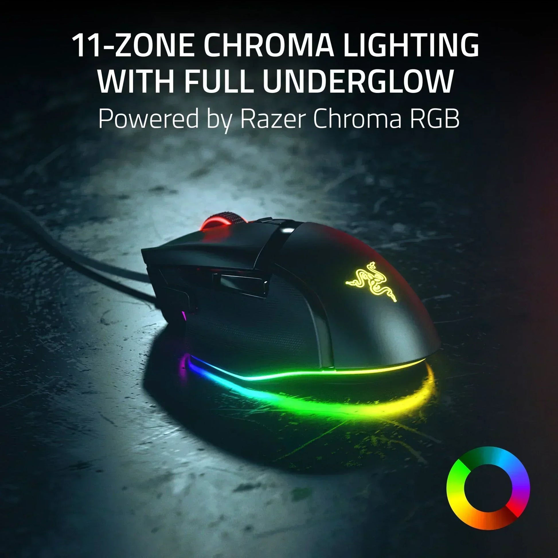 Basilisk V3 35K Fully Customizable Ergonomic Gaming Mouse with Chroma RBG, Black