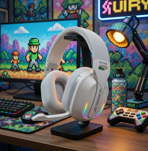 MZYMI B500 Gaming Headset | Bluetooth 5.4 | 3.5mm Audio Cable | IPX5 Waterproof