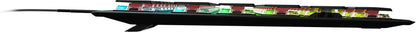 Side view of RGB mechanical gaming keyboard with elevated keys and colorful backlighting