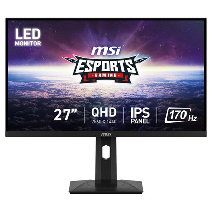 MSI Esports Gaming 27-inch LED monitor with QHD 2560x1440 resolution, IPS panel, 170Hz refresh rate