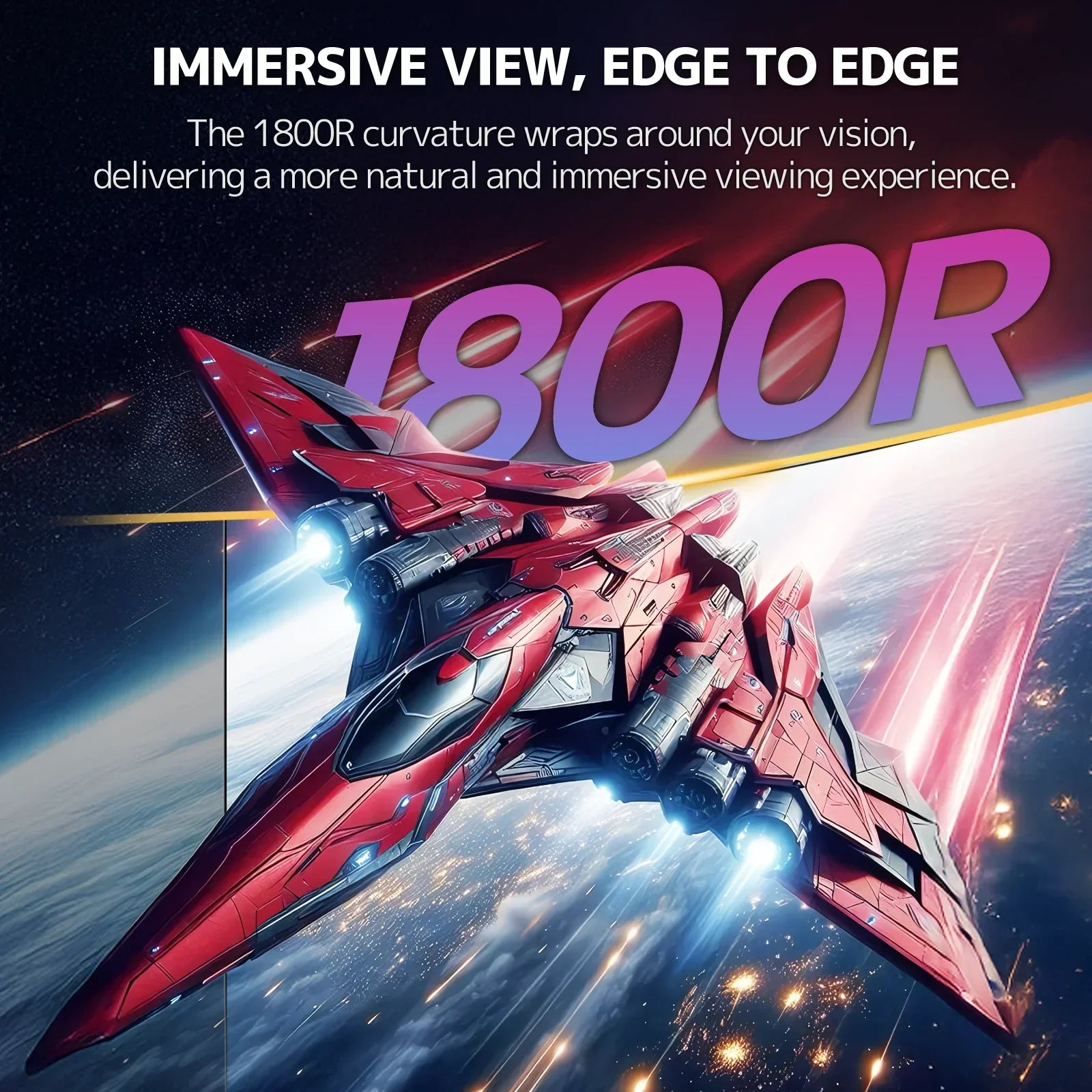 32" 200Hz Curved Gaming Monitor, FHD/1920*1080P Computer Monitor, 120 %Srgb, Freesync, Hdmi/Dp-Black