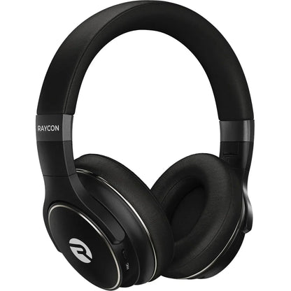 Black over-ear gaming headset with cushioned ear pads and built-in microphone