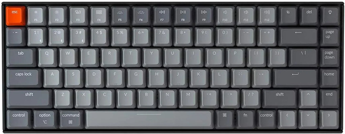 Byte Style retro 8-bit style compact mechanical keyboard with orange escape key and gray keycaps