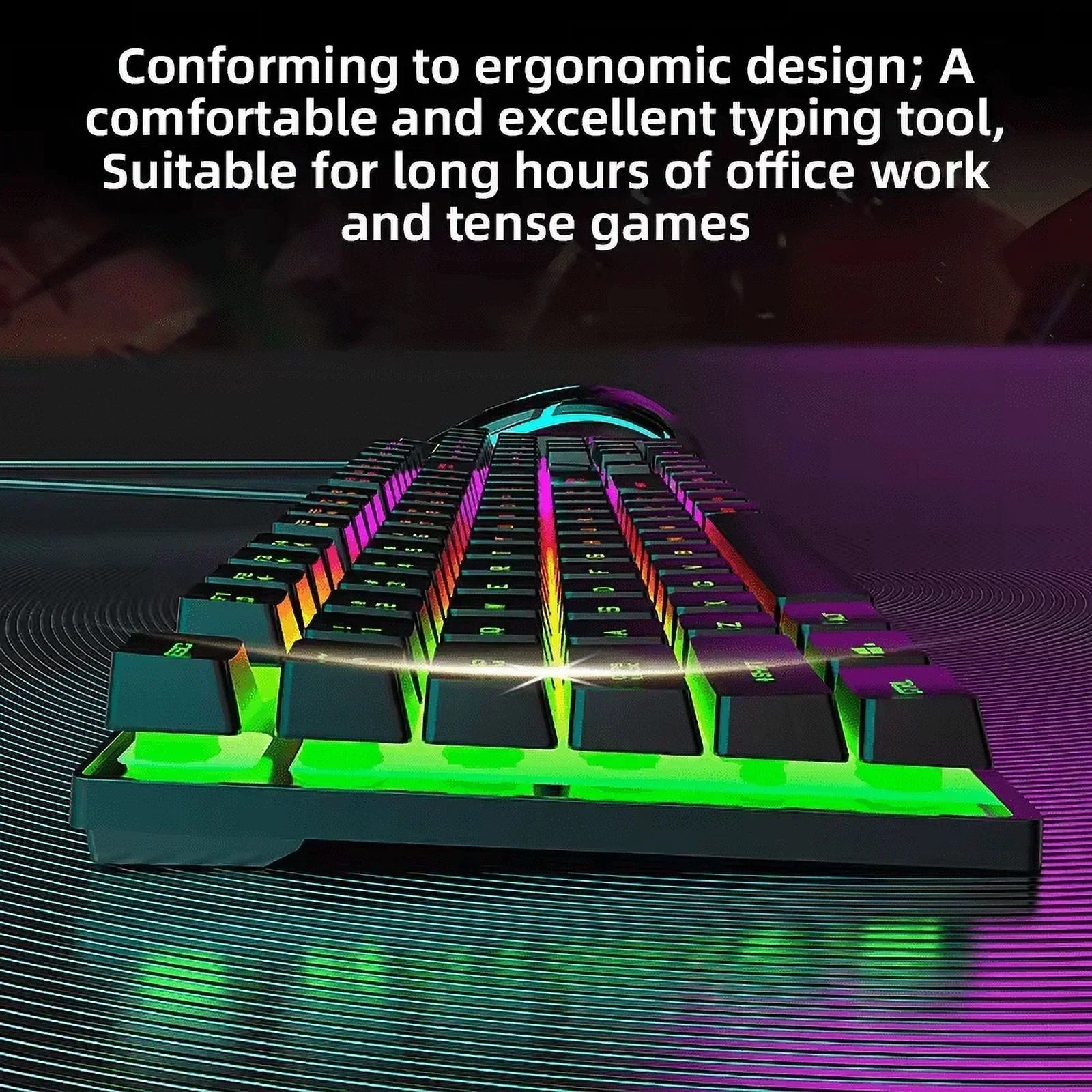 Wired Gaming Keyboard with RGB Backlight, Black