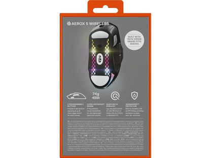 Aerox 5 Wireless - Lightweight Wireless Gaming Mouse - 18000 CPI -- Truemove Air Optical Sensor - Ultra-Lightweight Water Resistant Design – 180+ Hour Battery Life