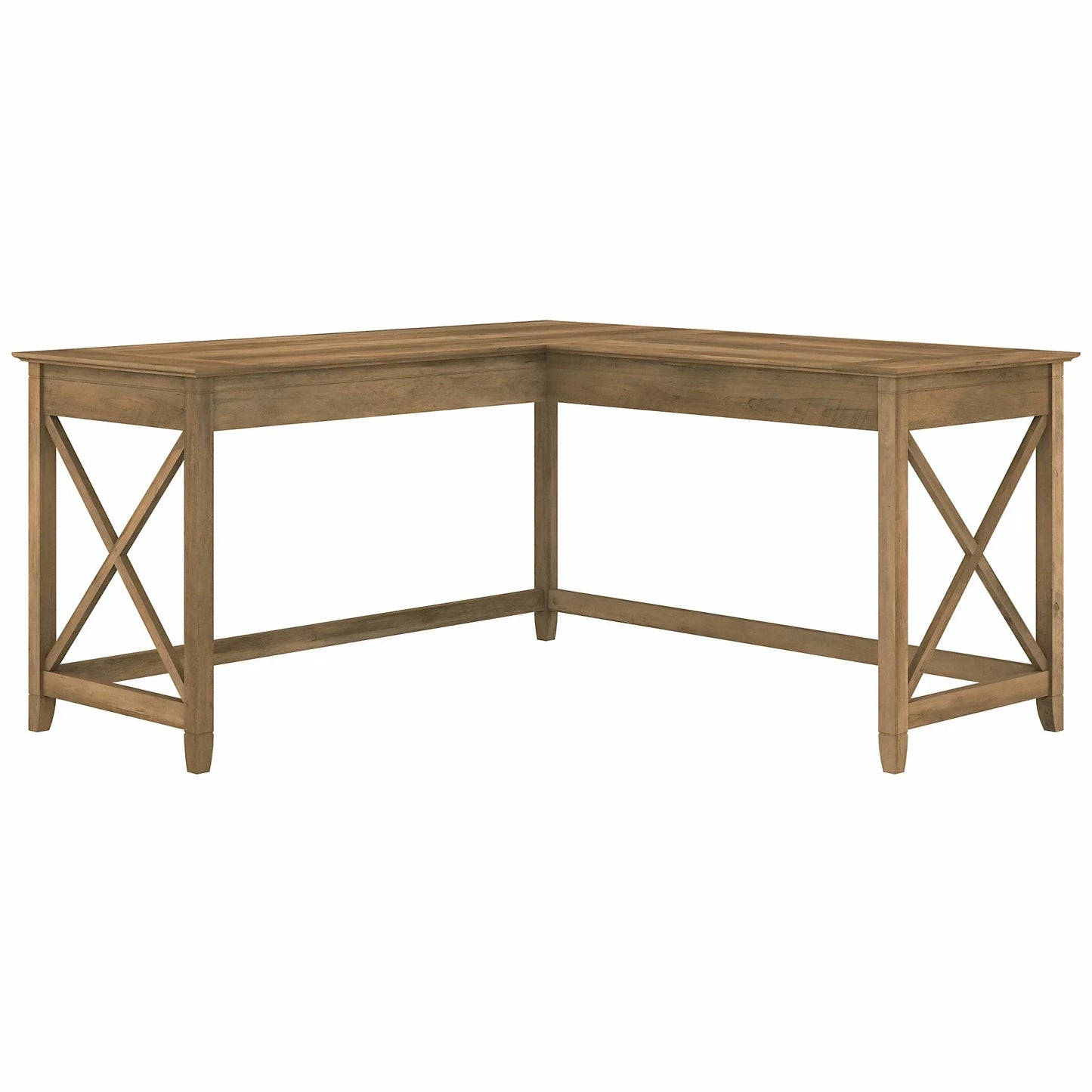 Key West 60" L Shaped Desk, Washed Gray