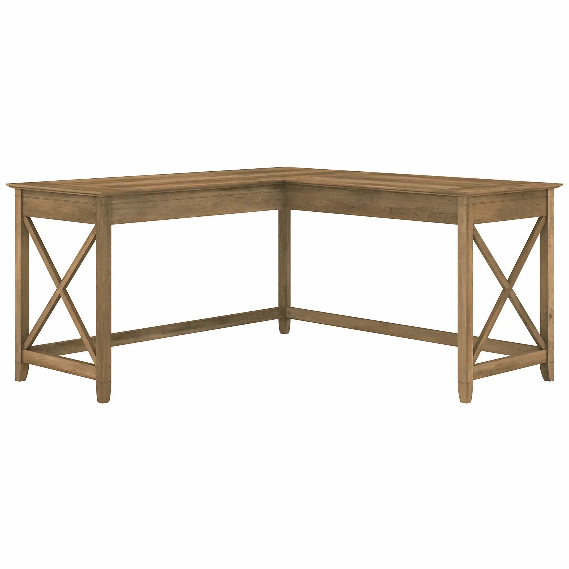 Key West 60" L Shaped Desk, Washed Gray