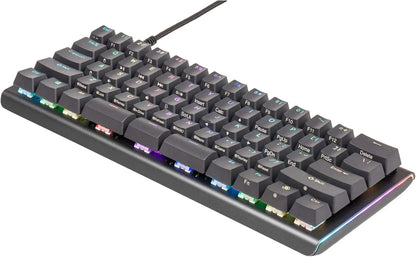 RGB mechanical gaming keyboard with retro 8-bit style on a white background, Byte Style