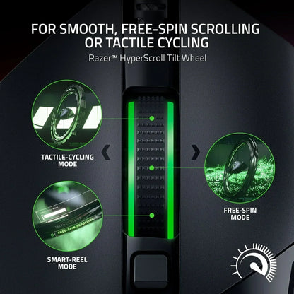 Basilisk V3 Customizable Ergonomic Wired PC Gaming Mouse, Chroma RGB, 26K Optical Sensor, Hyperscroll Tilt Wheel, Black