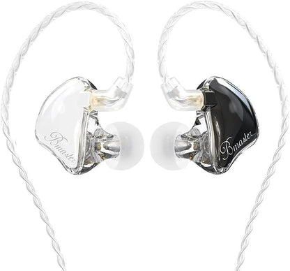 In-Ear Monitors, Bmaster Triple Driver Hifi Stereo Noise-Isolating with Enhanced Bass for Musicians Stage/Audio Recording (PRO Orange/Black)