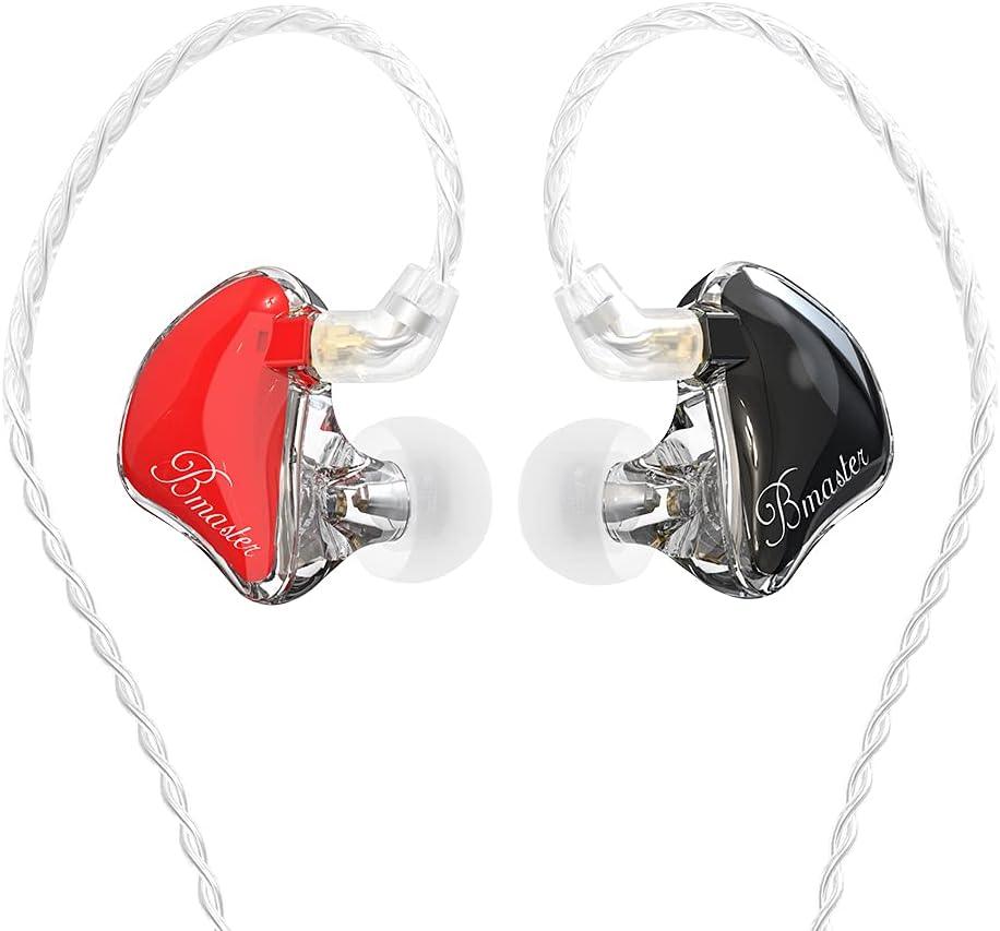 In-Ear Monitors, Bmaster Triple Driver Hifi Stereo Noise-Isolating with Enhanced Bass for Musicians Stage/Audio Recording (PRO Orange/Black)