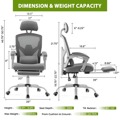 Ergonomic gaming chair dimensions and weight capacity specs for setup optimization