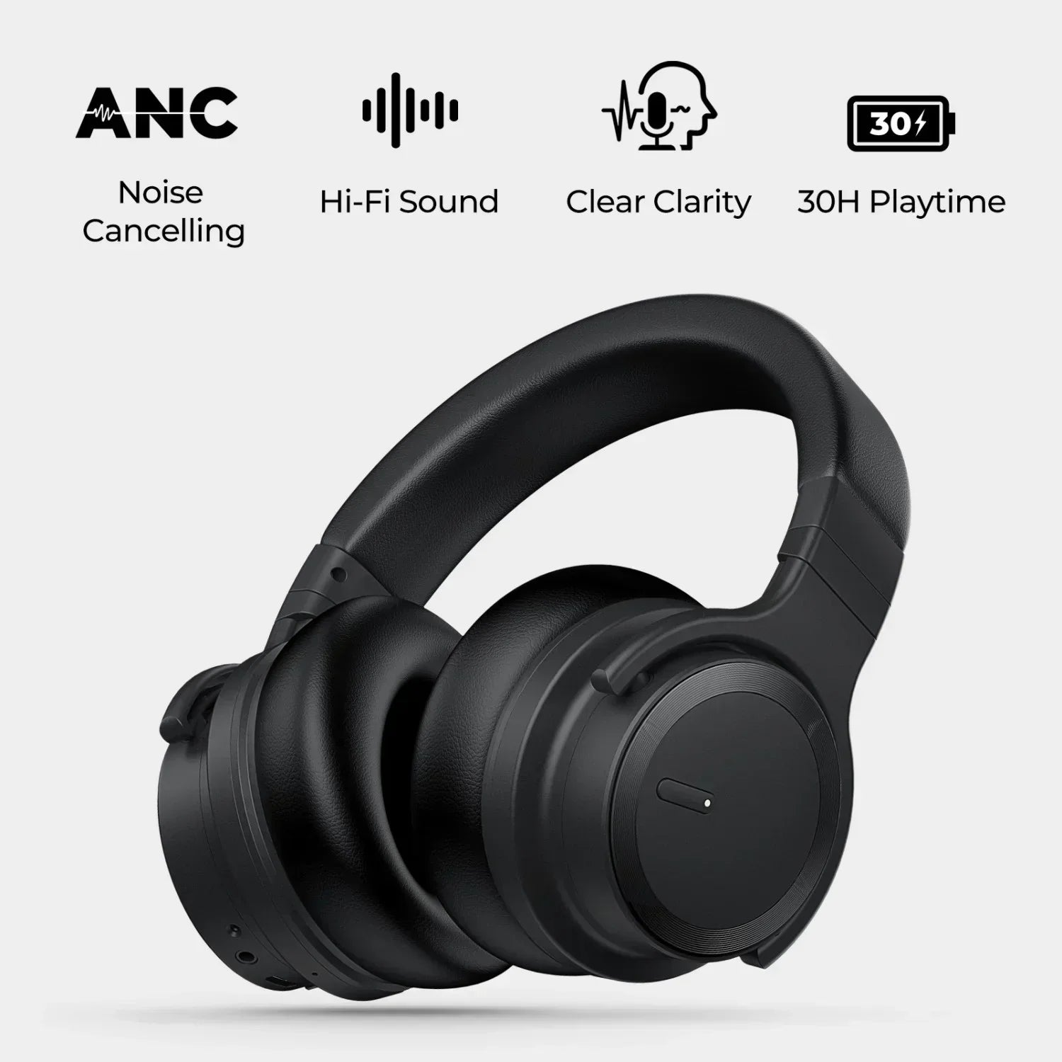 Bluetooth Headphones Noise Cancelling Headphones Wireless & Wired over Ear with Microphone for TV PC